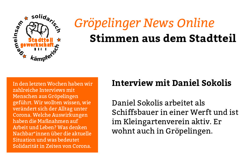 Read more about the article Gröpelinger News Online |          Interview mit Daniel Sokolis