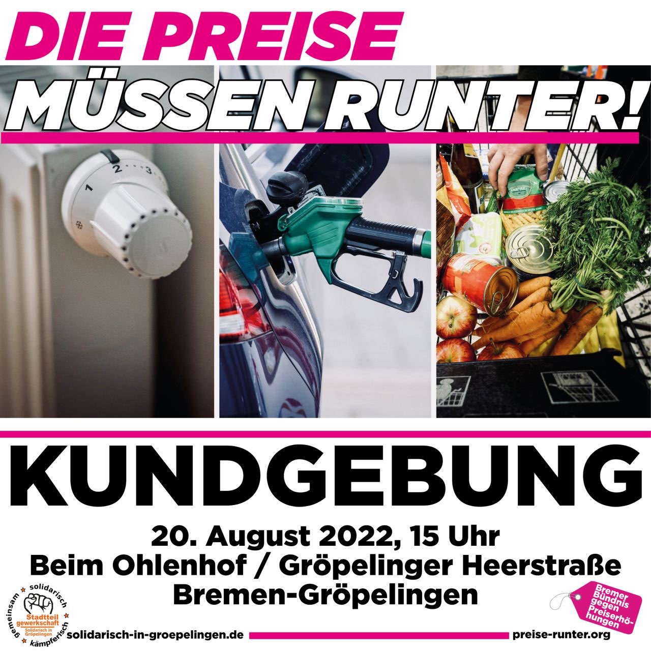Read more about the article Kundgebung gegen steigende Preise