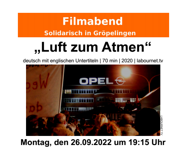 Read more about the article Filmvorführung „Luft zum Atmen“ // Montag, 26.09. // 19:15 Uhr in der  Liegnitzstraße 12