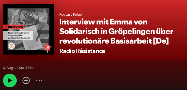 Mehr über den Artikel erfahren Interview bei Radio Résistance